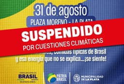 El evento Brazilian Day en La Plata se traslada al 28 de septiembre por pronóstico de lluvia