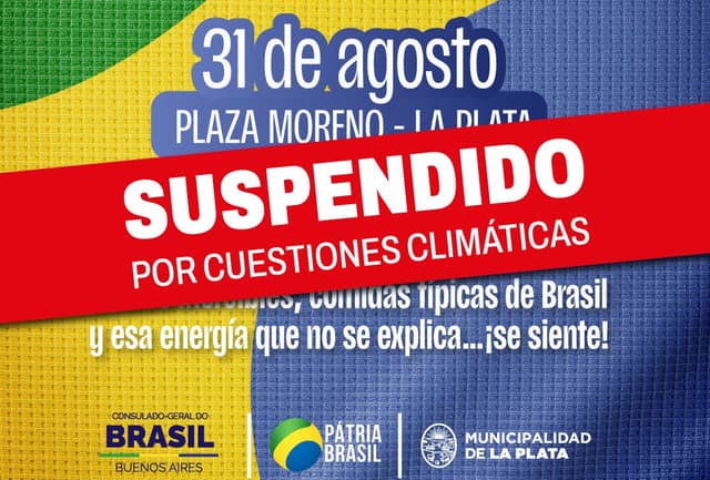El evento Brazilian Day en La Plata se traslada al 28 de septiembre por pronóstico de lluvia